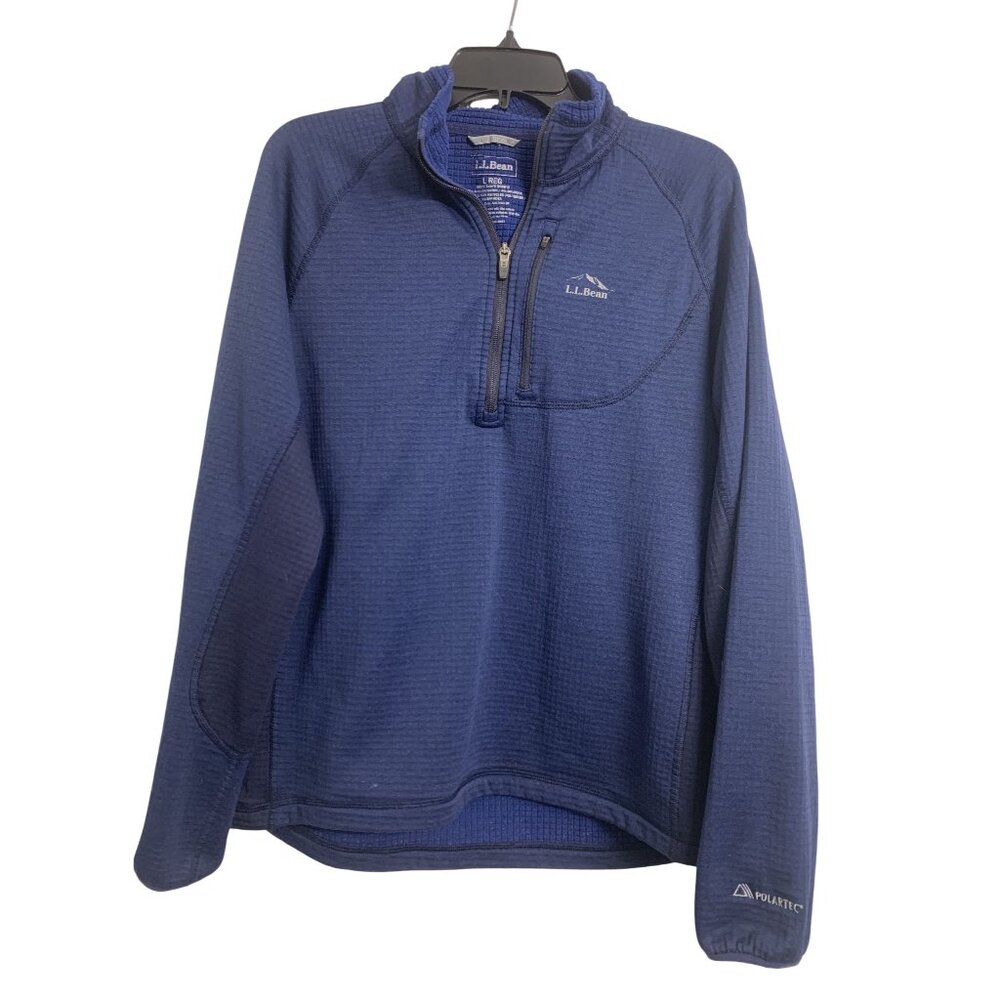 L.L. Bean Polartec Quarter Zip Pullover Sweatshirt Size L‎ Reg